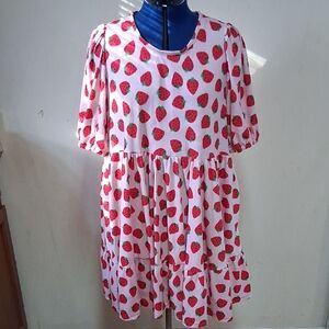 Strawberry Print Knit Dress
